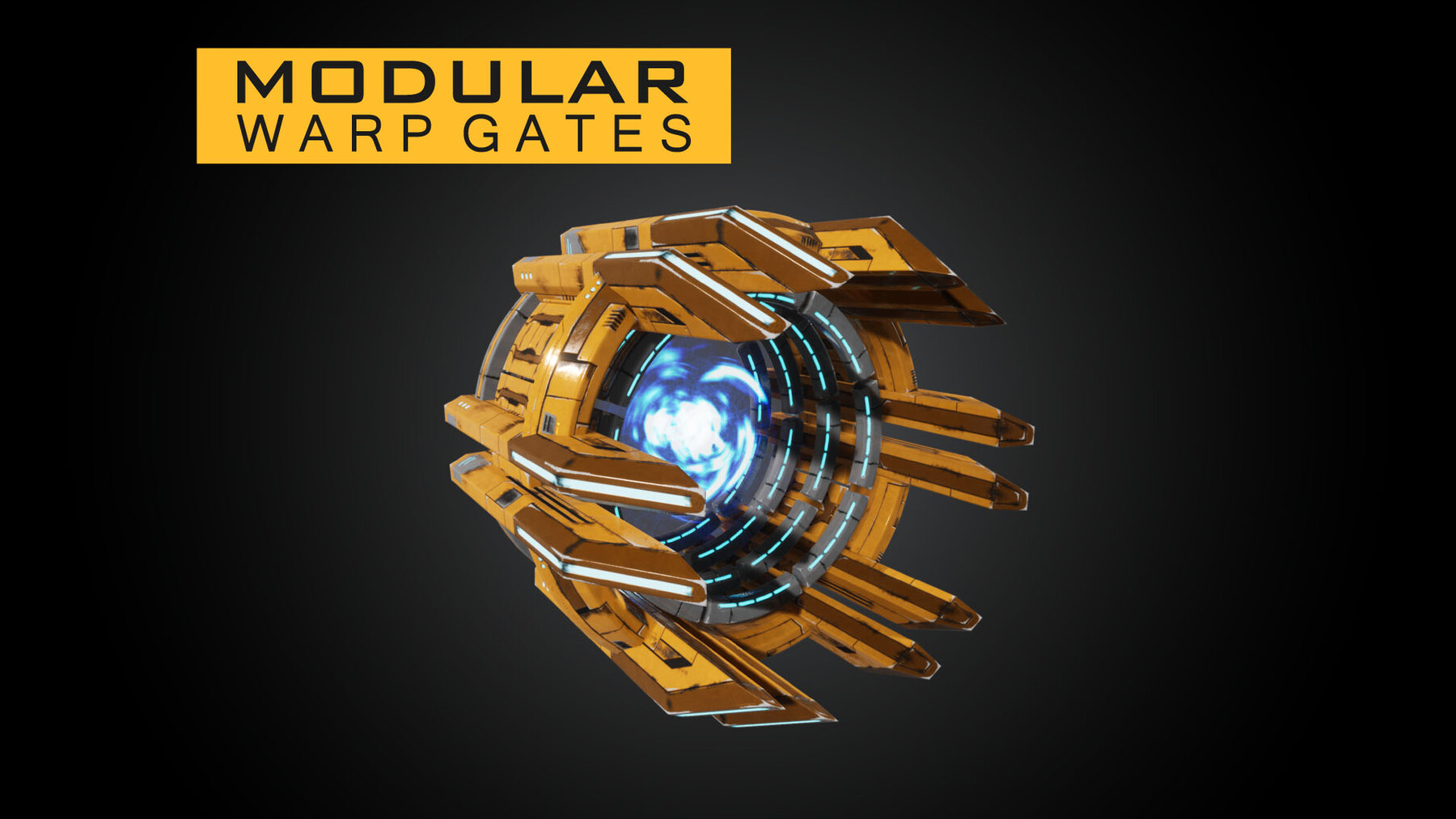 Artstation Modular Warp Gates Game Assets