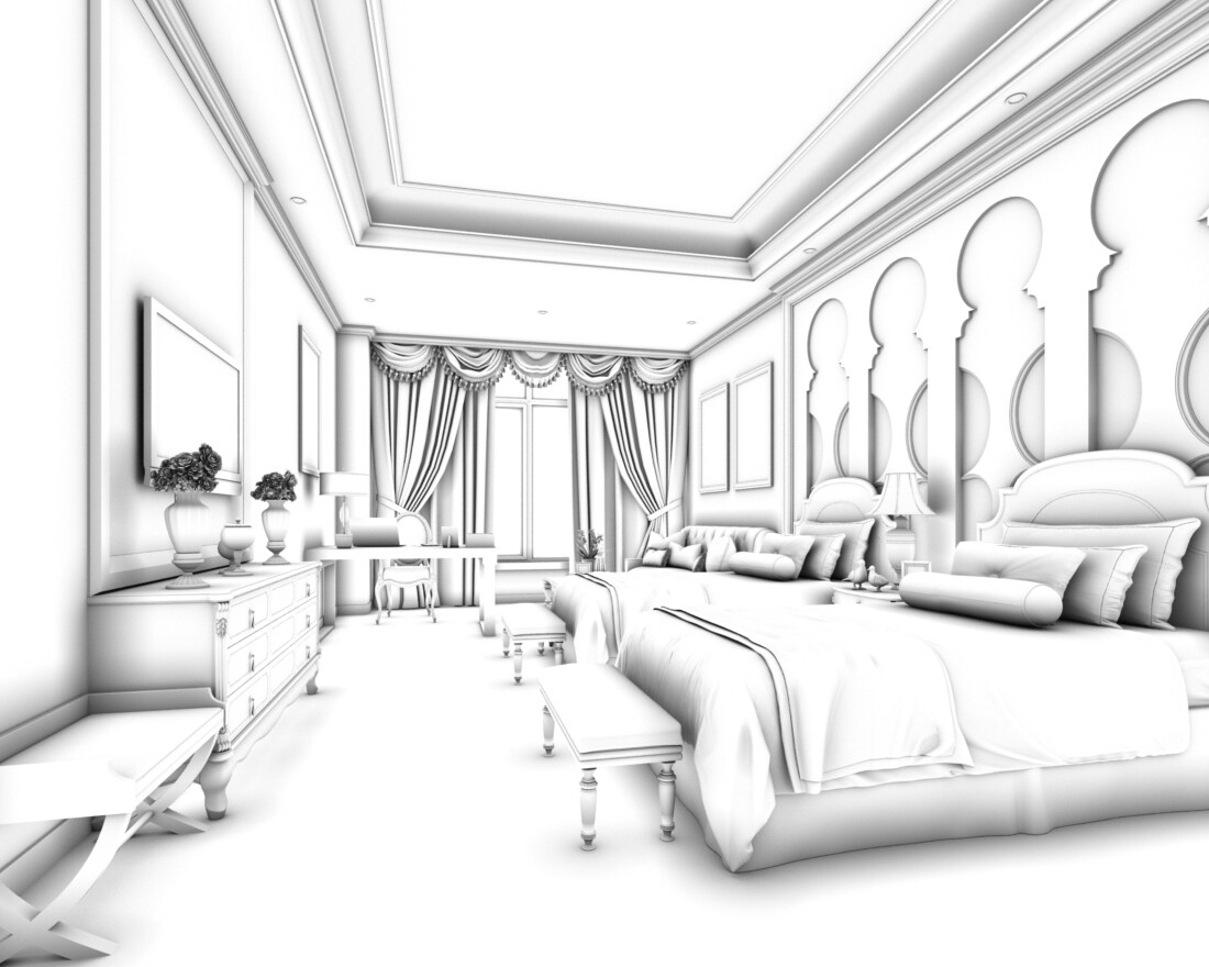 ArtStation - bedroom hotel suites designed a complete 134 | Resources