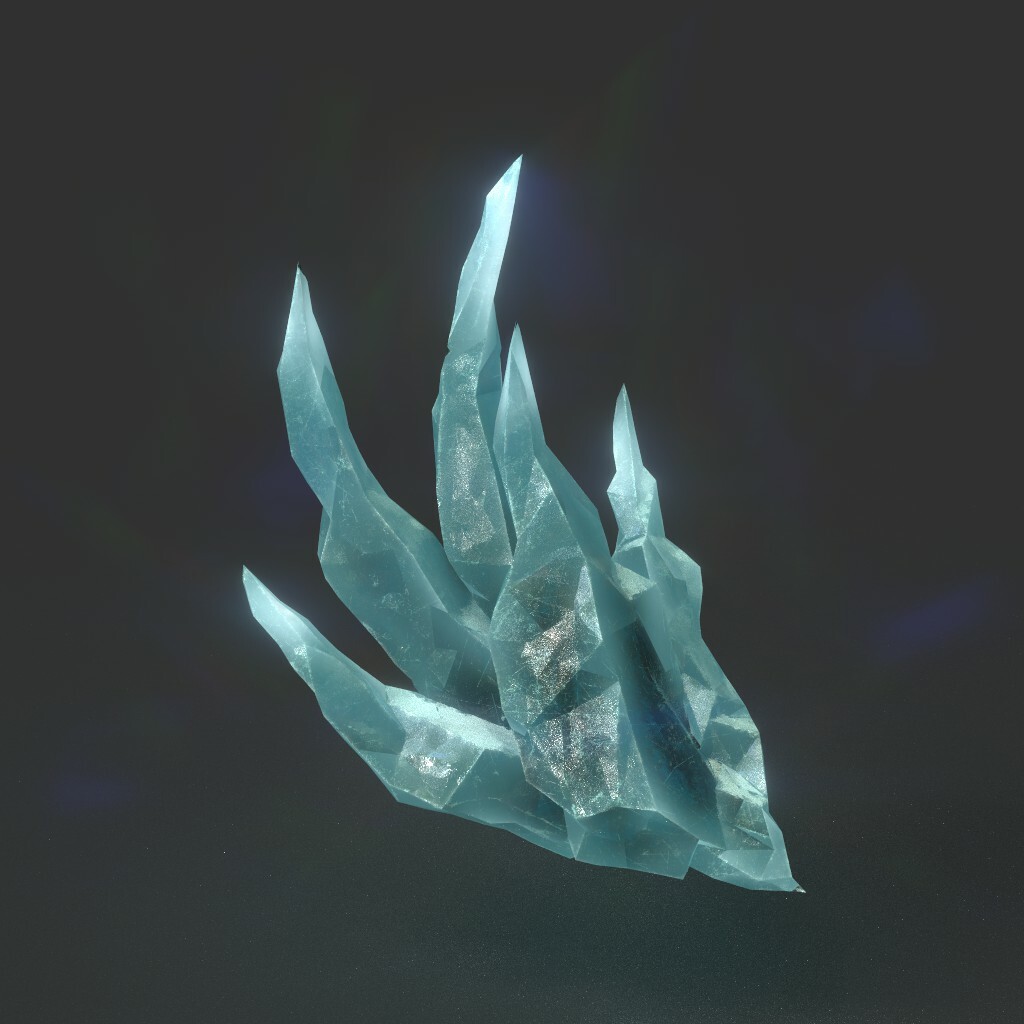 ArtStation - Low poly Sharp Ice Modular 210916 | Game Assets