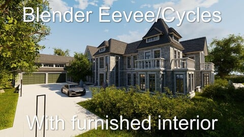 Large Mansion 2021 Blender Eevee and Cycles 1