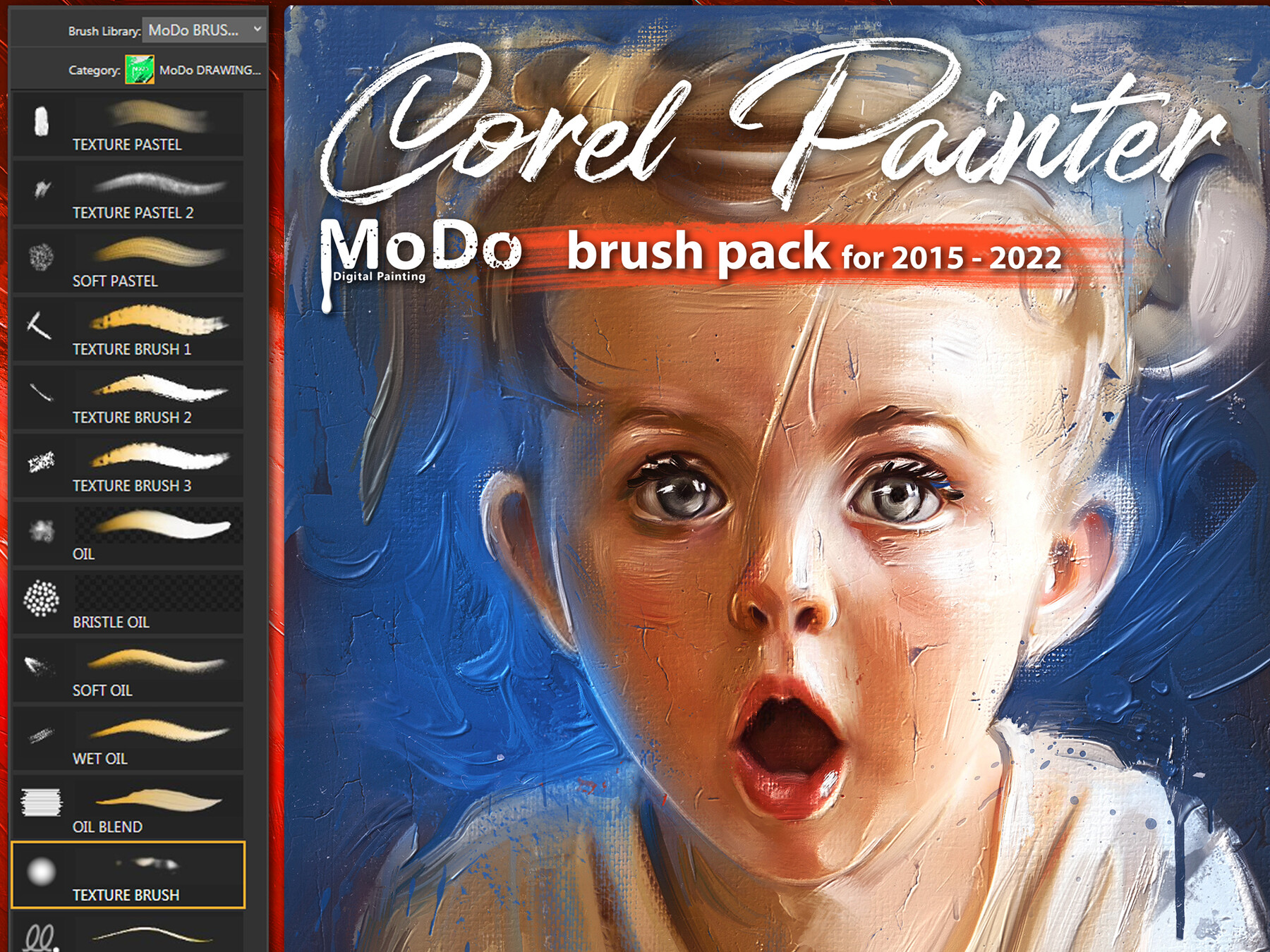 ArtStation Digital Oil Painting video course "Plus" extra textures