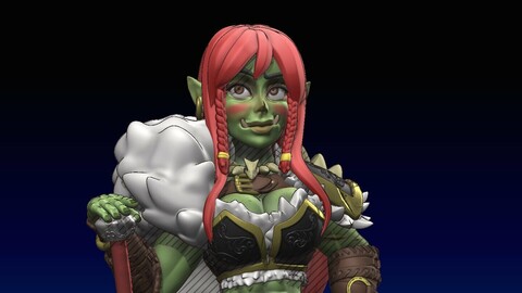 High Orc Warrior Female Mini