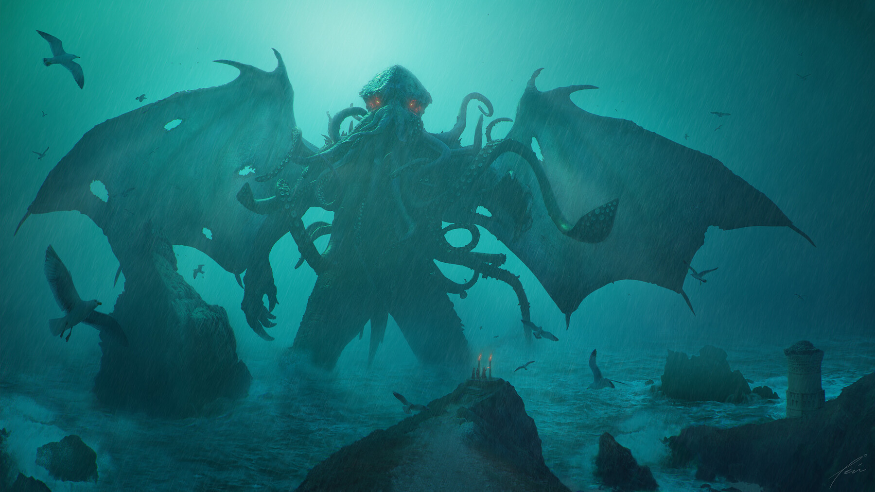 Cthulhu Rigged - 3D Model by NoneCG