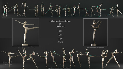 23 Decorative sculpture of Ballerina 3D model