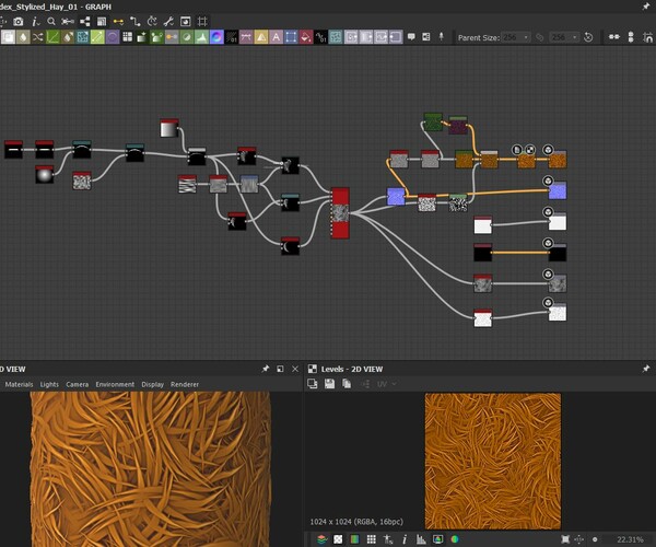 ArtStation - Stylized Hay - Substance Designer | Game Assets