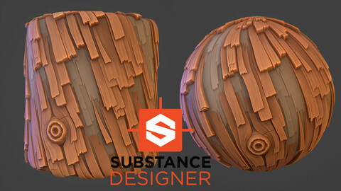 Stylized Wood Bark - Substance Designer