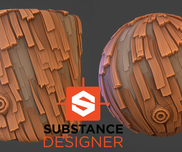 ArtStation - Stylized Wood Bark - Substance Designer | Game Assets