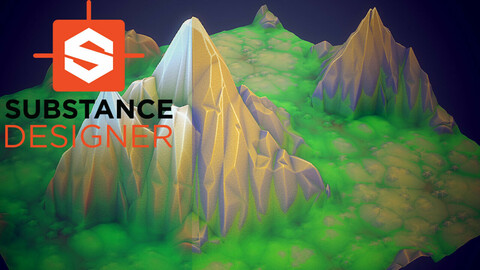 Stylized Mountain - Substance Designer