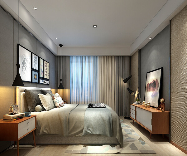 Artstation - Stylish Master Bedroom Design 42 