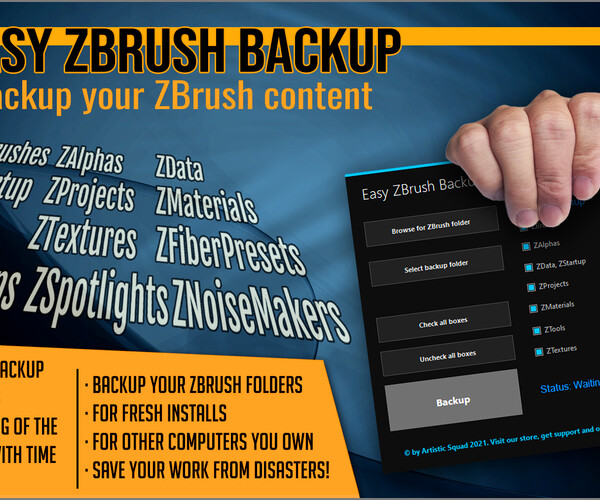 can i buy a zbrush backup disk