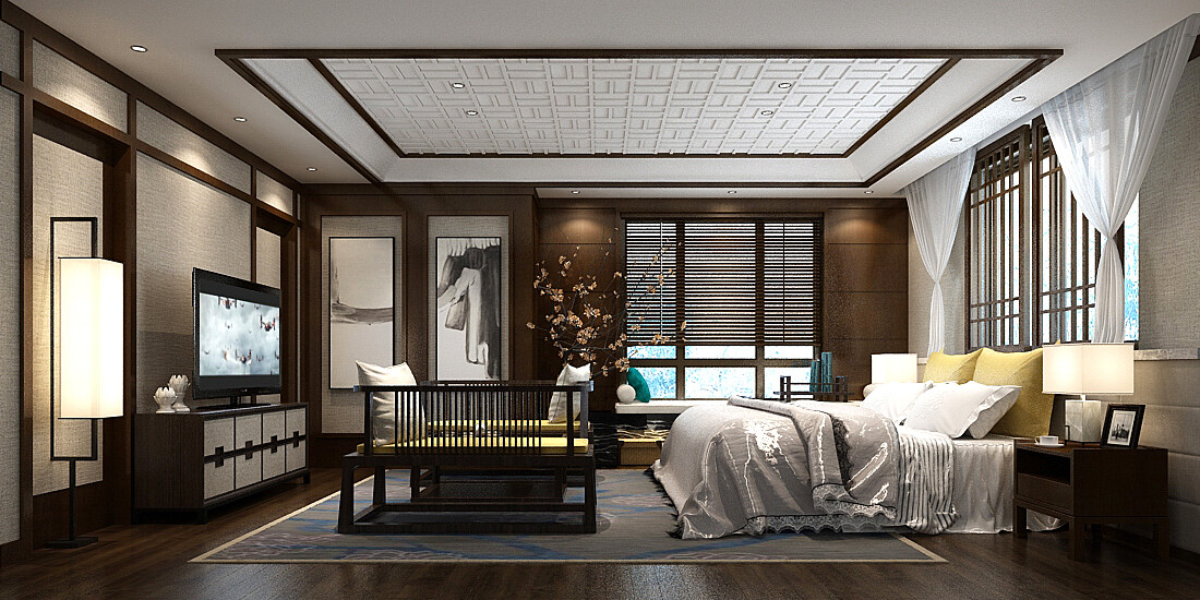 ArtStation - Stylish master bedroom design 70 | Resources