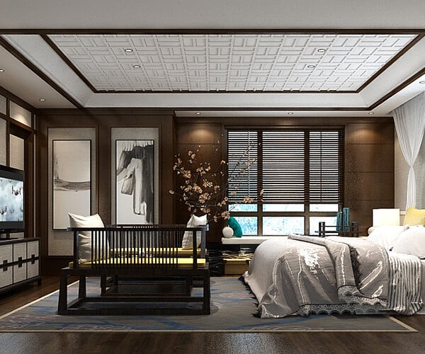 ArtStation - Stylish master bedroom design 70 | Resources