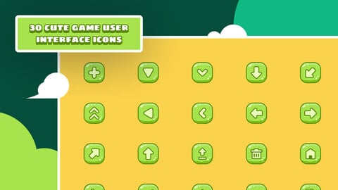 Cute Game User Interface Icons