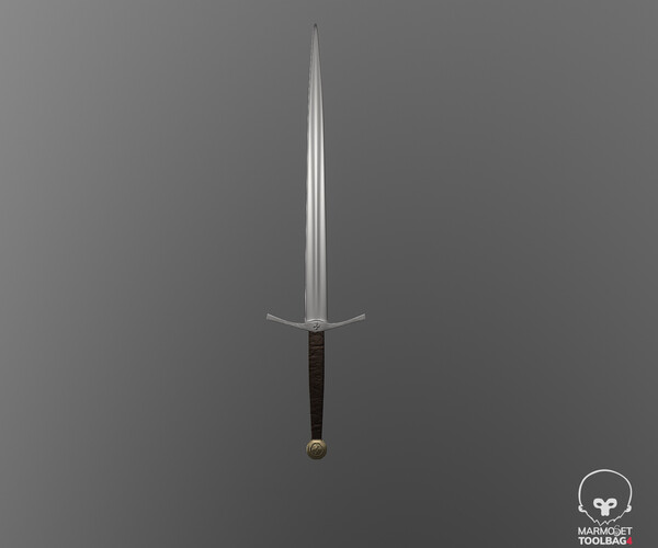 ArtStation - Basic Medieval Sword Low-Poly 3D model | Game Assets