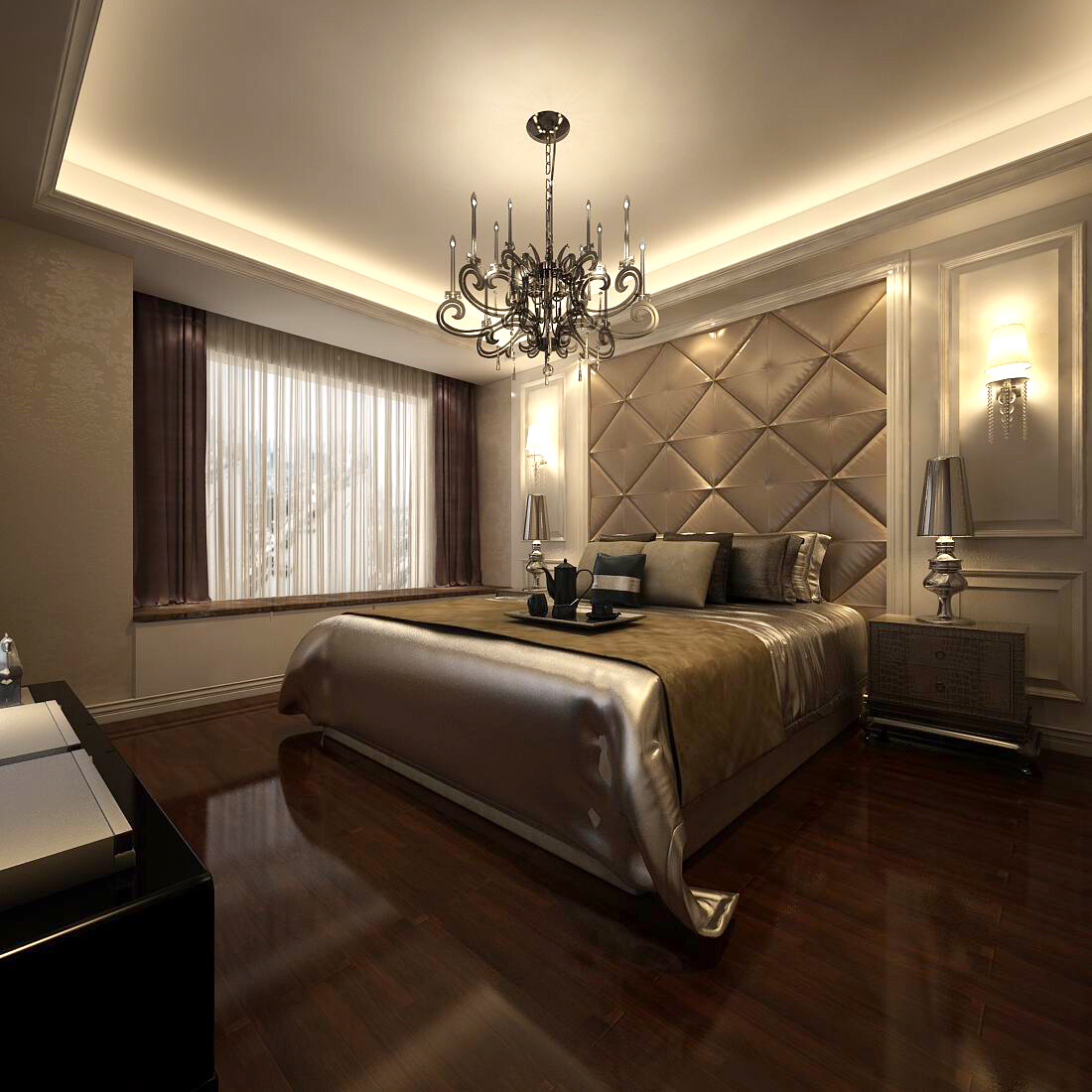 ArtStation - Luxury stylish interior master Bedroom - 43 | Resources