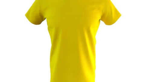 Round Neck Men's T-Shirt 3D Model