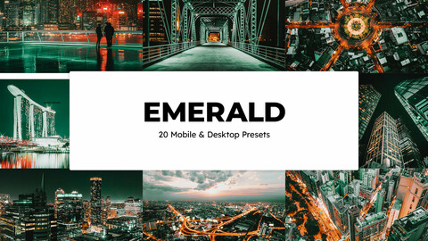 20 Emerald LUTs and Lightroom Presets