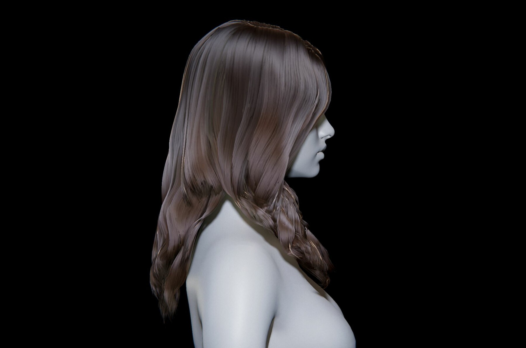 ArtStation - Realistic Long Female hair