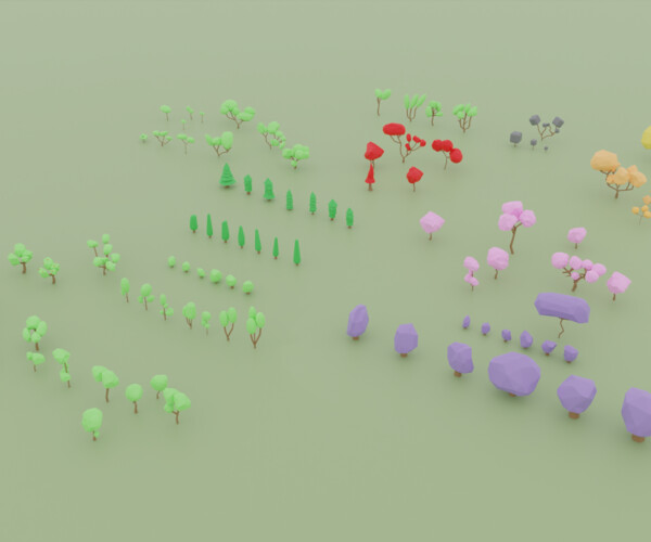 ArtStation - Low Poly Tree Pack | Game Assets