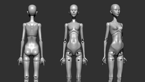 ball jointed doll 3d model download