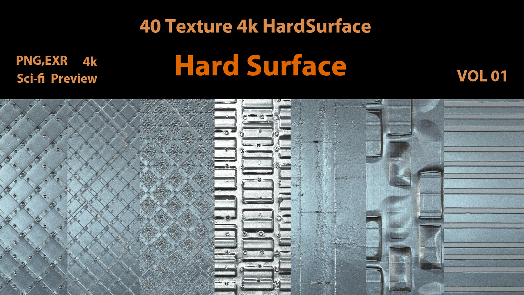 ArtStation 40 Hard Surface TextureVOL 01 Resources