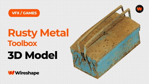 Rusty Metal Toolbox Raw Scanned 3D Model