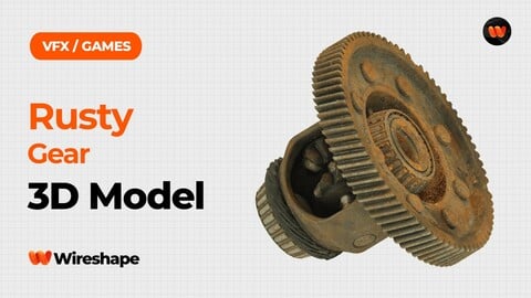 Rusty Gear Raw Scanned 3D Model