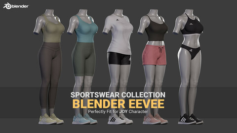 ArtStation Sportswear Collection Blender EEVEE Resources