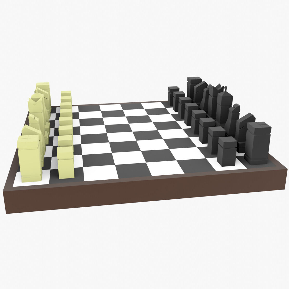 Standard chess board layout in the developed software.