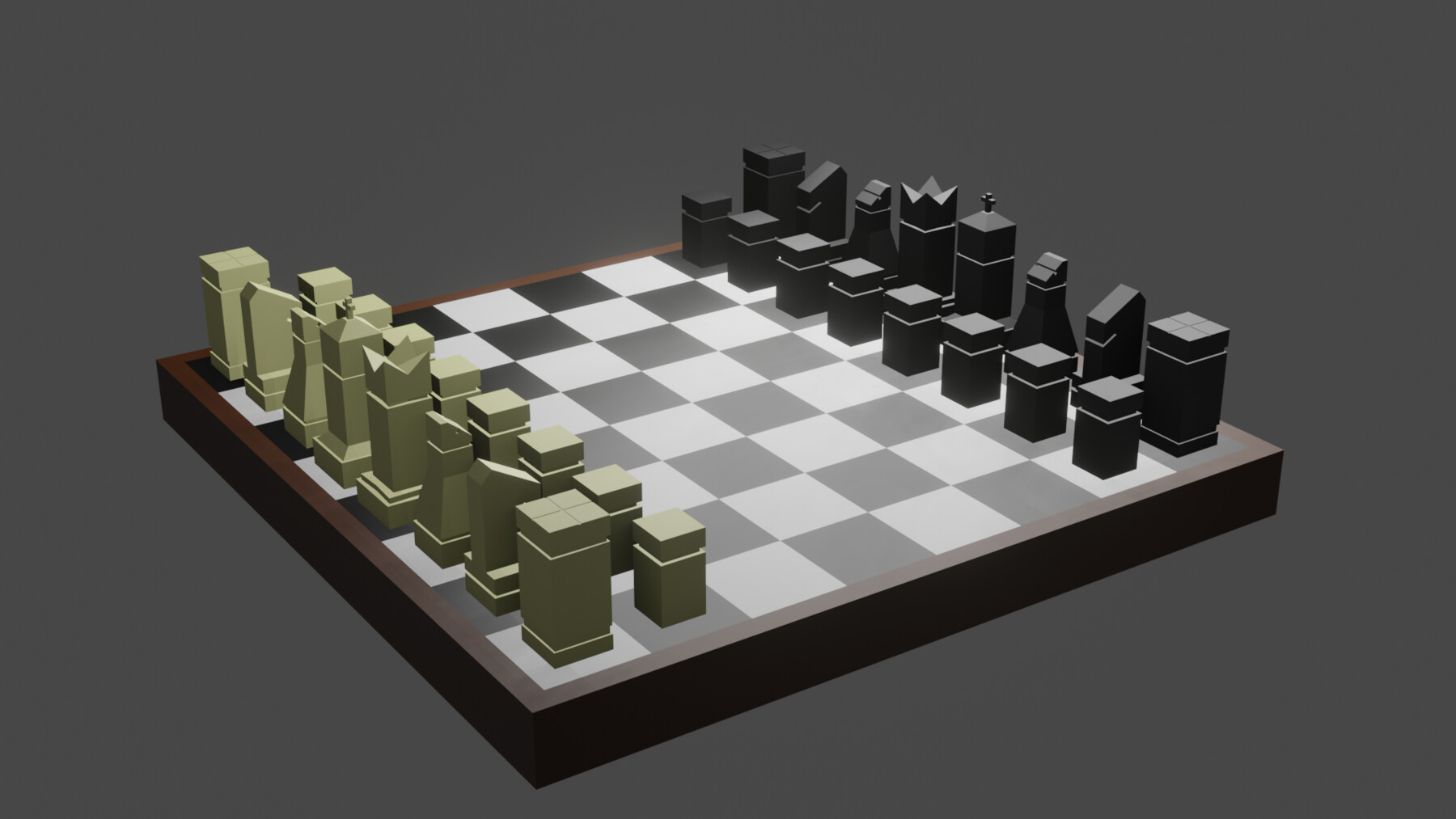 ArtStation - Low poly 3D Chessboard Game assets