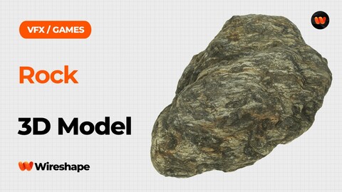 Rock Raw Scanned 3D Model