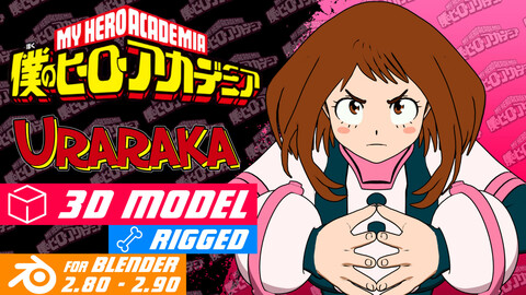 Ochako Uraraka - My Hero Academia - Model 3D Blender