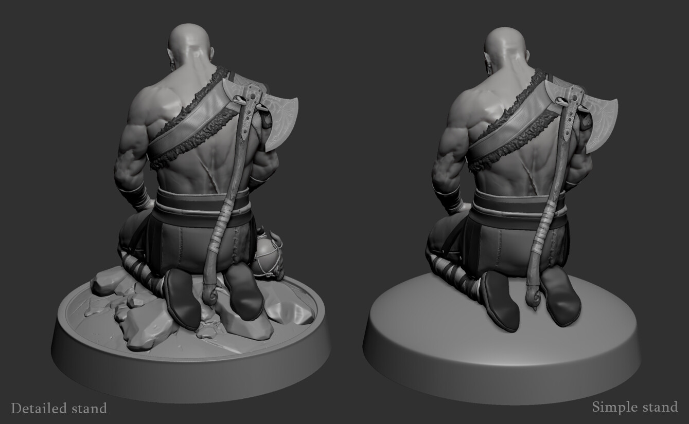 Kratos Standing V4 3D Printing Figurine God of War STL Files