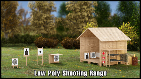 Low Poly Shooting Range Kitbash