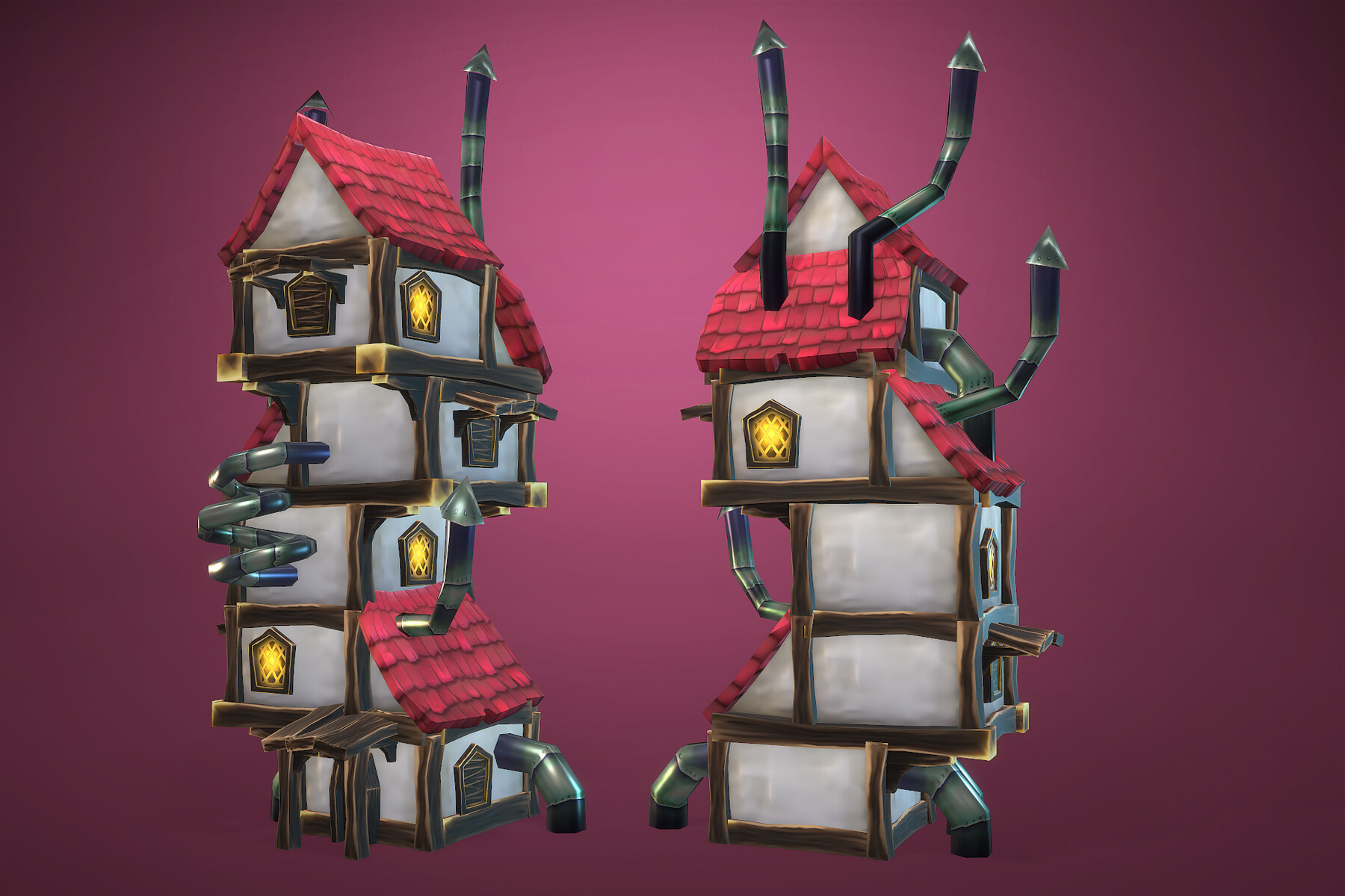 ArtStation - Vampire RTS Fantasy Buildings | Game Assets
