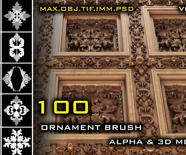 ArtStation - Ornament Brush & Alpha Pack | Brushes