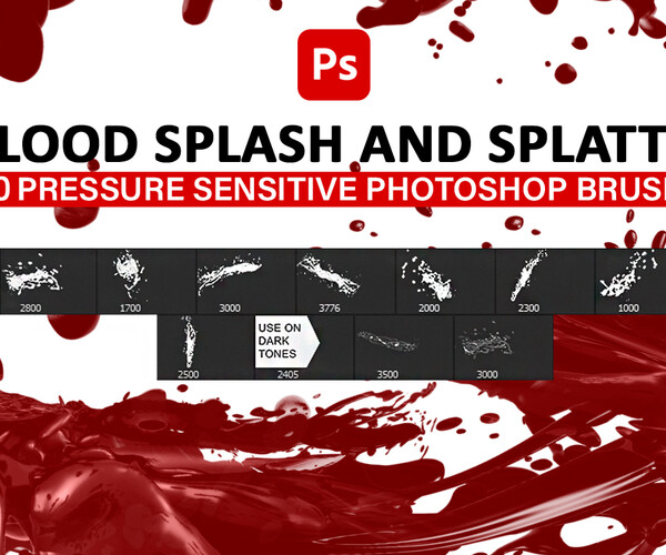 anspore Postbud ingeniør ArtStation - 10 Blood splash and splatter photoshop brushes. | Brushes