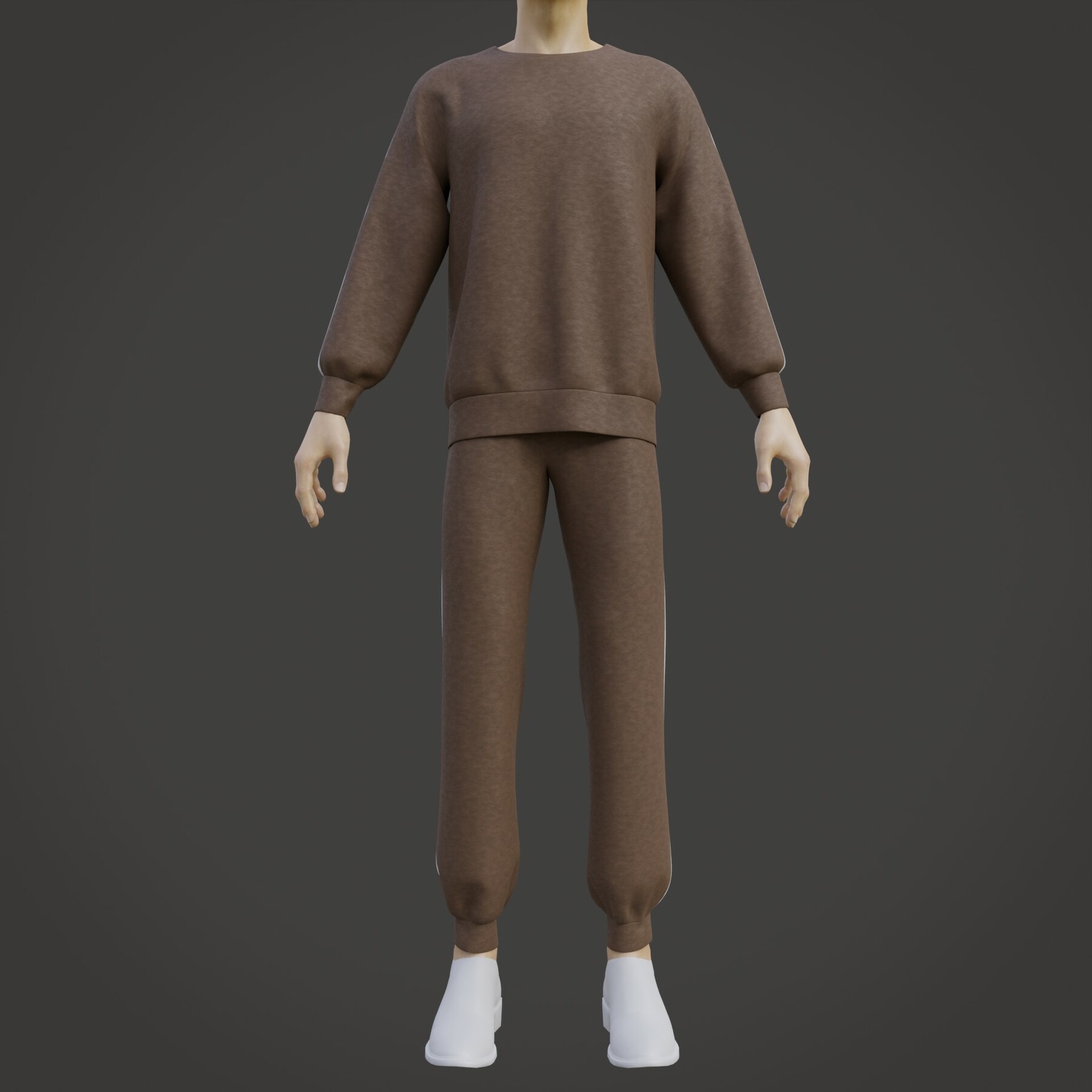 ArtStation - Male Tracksuit - Sweater and Joggers Trackset outfit 3D ...