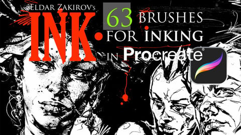 INK. for Procreate: 63 Brushes for realistic Inking