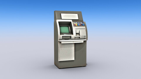 Automated Teller Machine (ATM) Low-poly 3D model