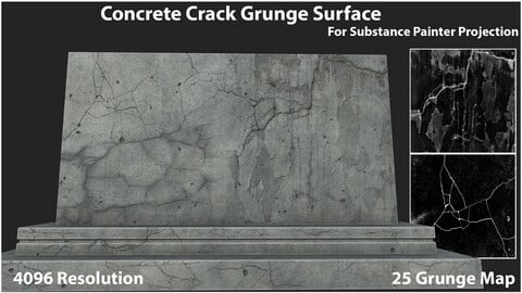 Concrete Crack Grunge Surface