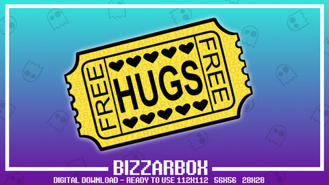 Twitch Emote: Free Hugs Ticket