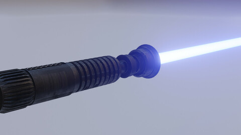Obi Wan Kenobi`s Light Siber Low-Poly Model