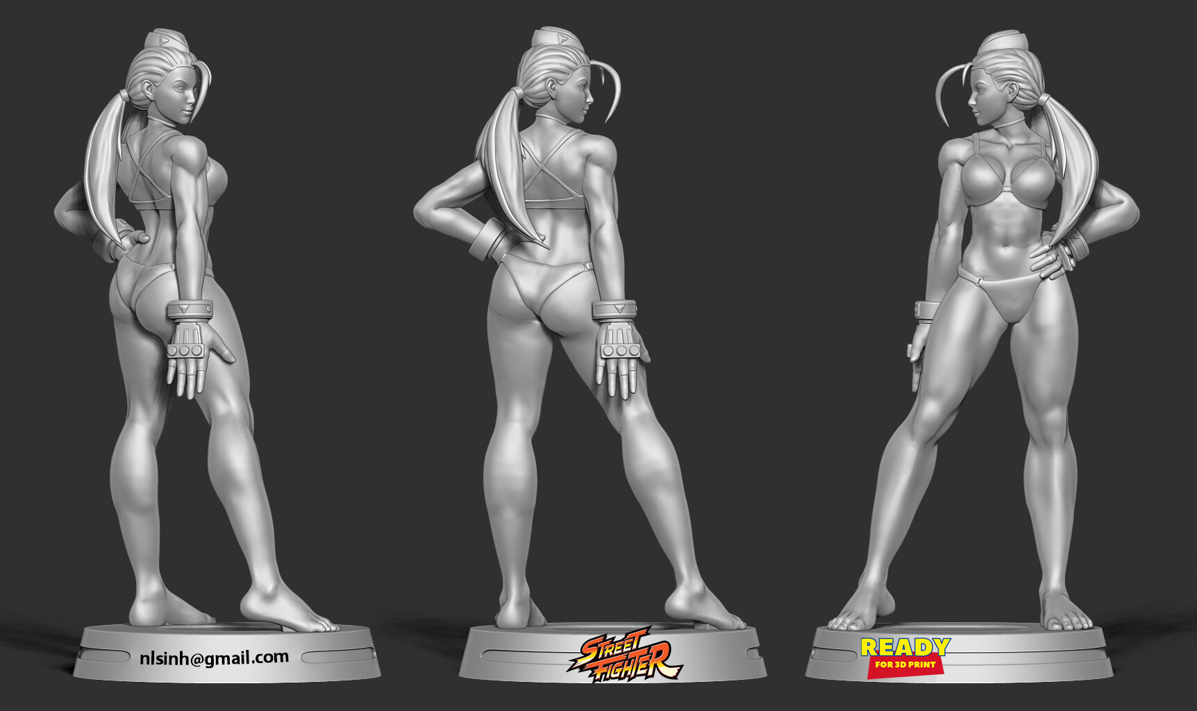 Cammy from Street Fighter - 3D Print Model by Sinh Nguyen