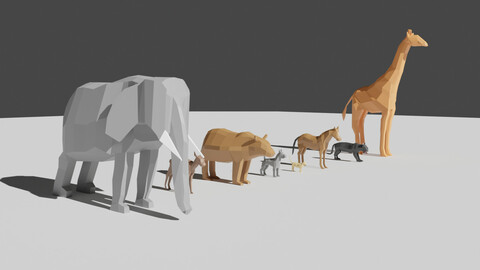 Low Poly Animal Pack for Free