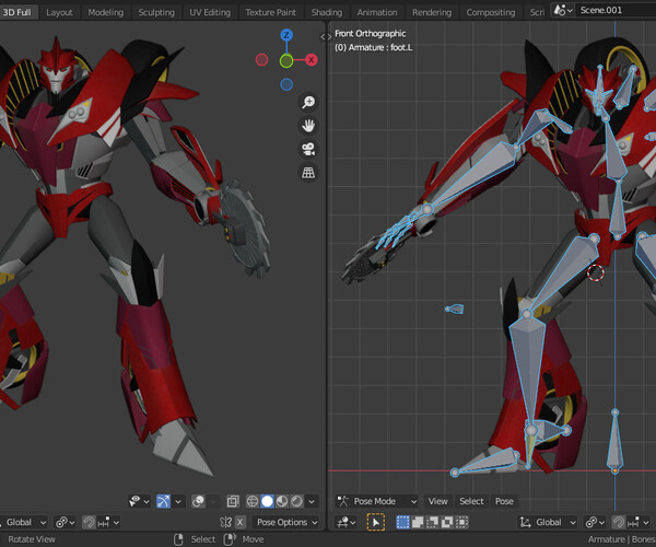 ArtStation - Knockout Transformers Prime 3D Character Rig | Game Assets