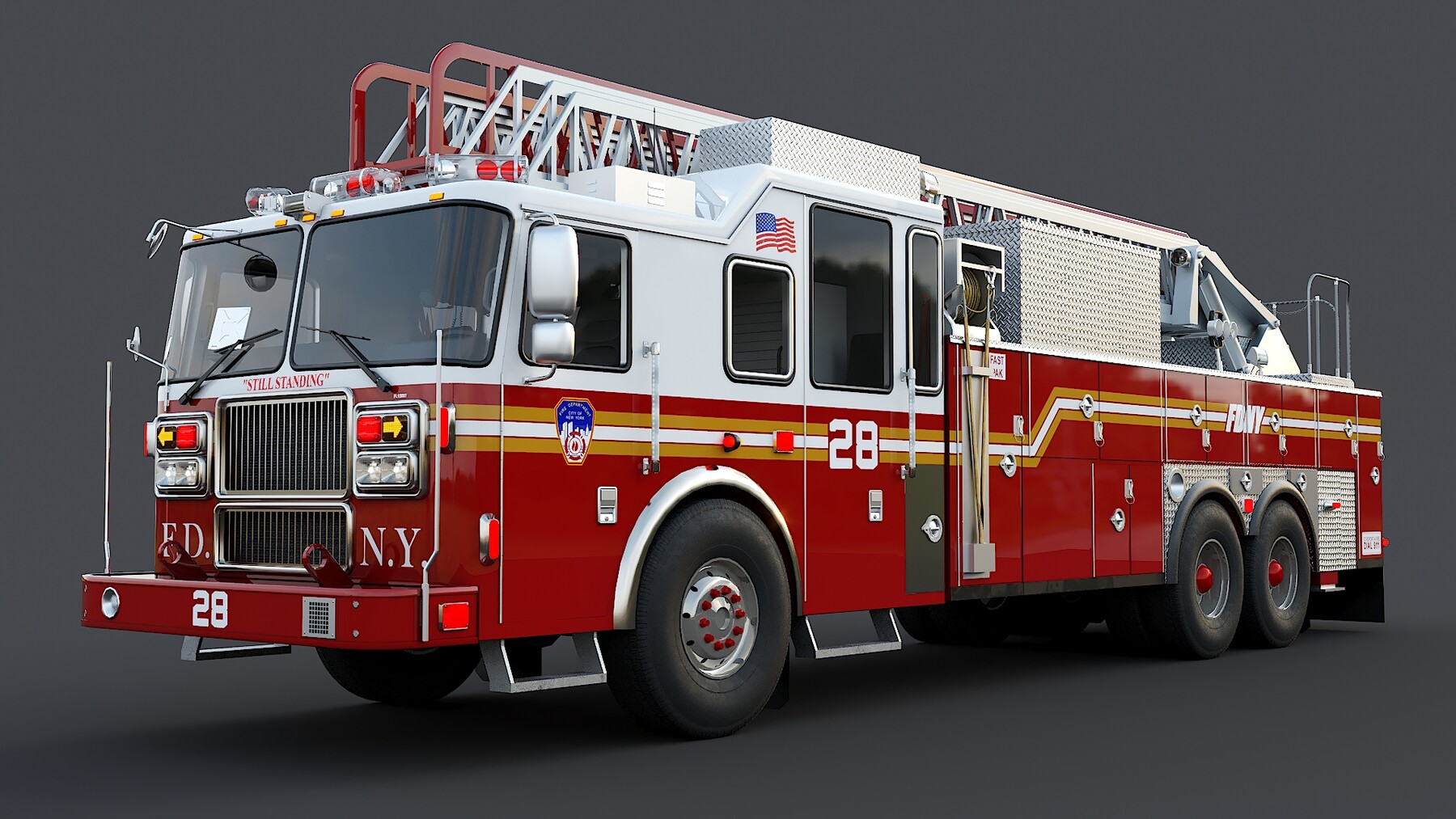 ArtStation Fire Truck Ladder FDNY Resources