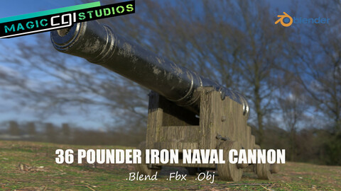 36 Pounder Iron Naval Cannon