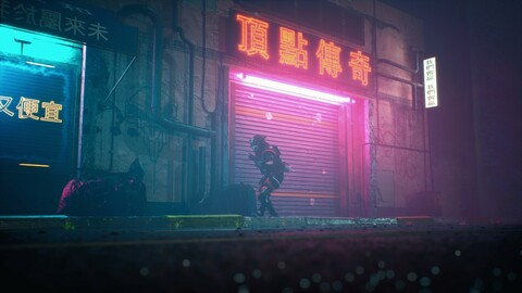 Cyberpunk street