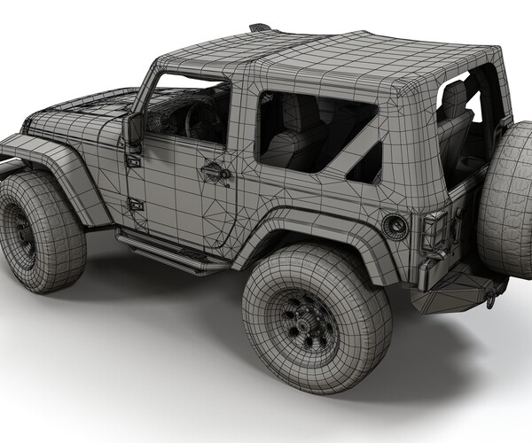 ArtStation - Jeep Wrangler custom offroad | Game Assets